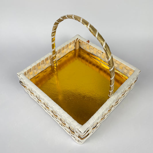 Handmade Square Gift Basket made with White Strap – Versatile Gifting Solution