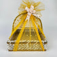 Handmade Square Gift Basket with Golden Decorative Net – Versatile Gifting Solution