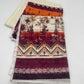 Traditional fabric with intricate patterns on a white background